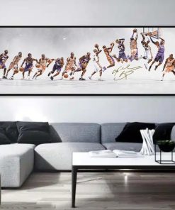 Basketball Star Kobe Bryant’s Evolution Printed on Canvas