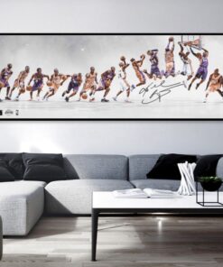 Basketball Star Kobe Bryant's Evolution Printed on Canvas