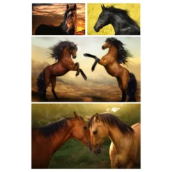 Beautiful Horses Artwork for Home Decoration Printed on Canvas
