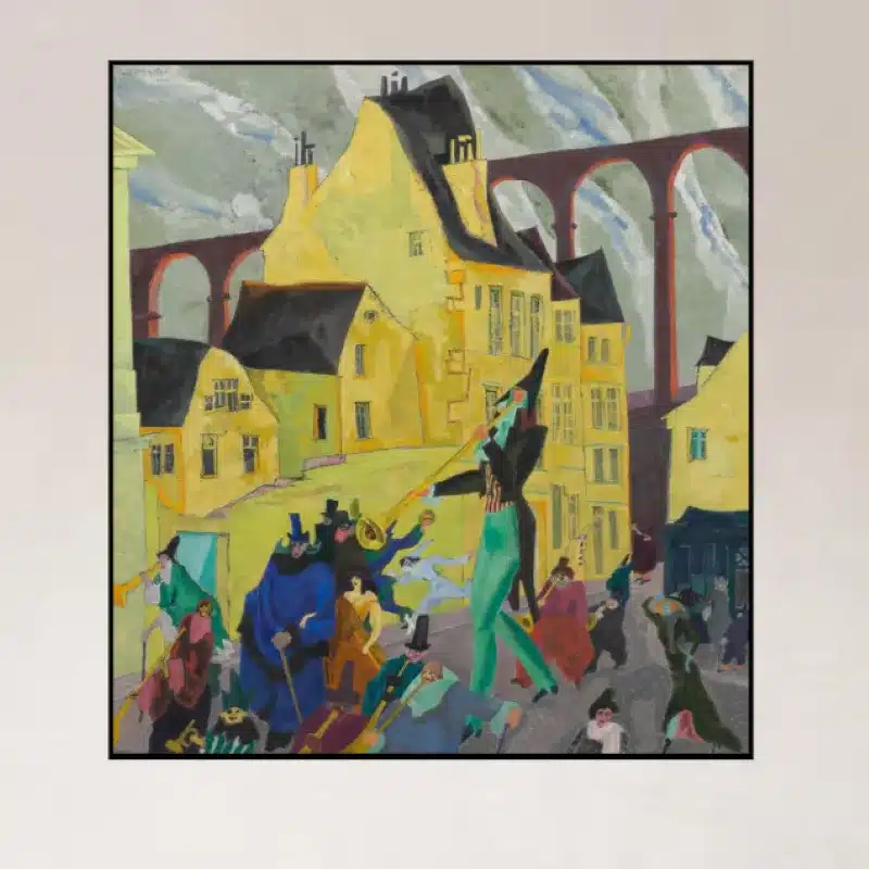 Carnival in Arcueil by Lyonel Feininger Printed on Canvas