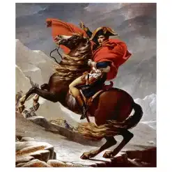 Classic Art Painting Napoleon Crossing the Alps by Jacques-Louis David Printed on Canvas - Image 3