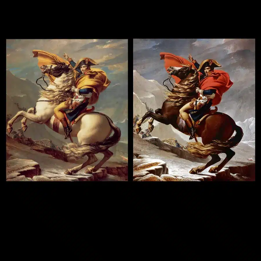 Classic Art Painting Napoleon Crossing the Alps by Jacques-Louis David