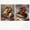 Classic Art Painting Napoleon Crossing the Alps by Jacques-Louis David Printed on Canvas