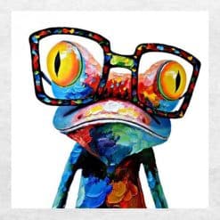 Colorful Frog with Glasses