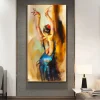 Dancing Girl Abstract Oil Painting, Printed on Canvas