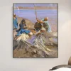 Egyptians Raising Water from the Nile by John Singer Printed on Canvas