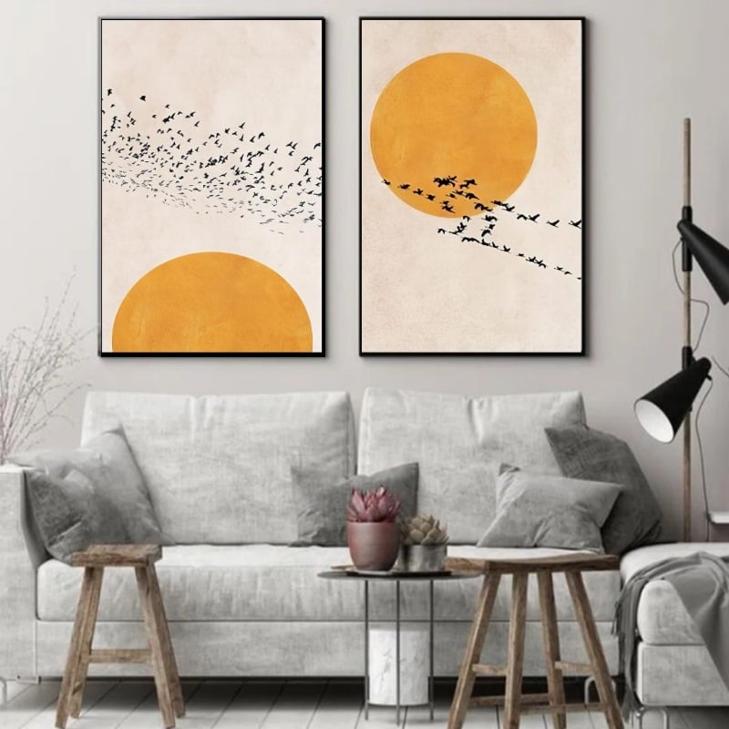 Enjoying the Peace of Nature in the Warmth of the Sun Print on Canvas