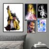 Painting of Legendary Pop Star Freddie Mercury - Print on Canvas