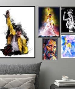 Painting of Legendary Pop Star Freddie Mercury - Print on Canvas