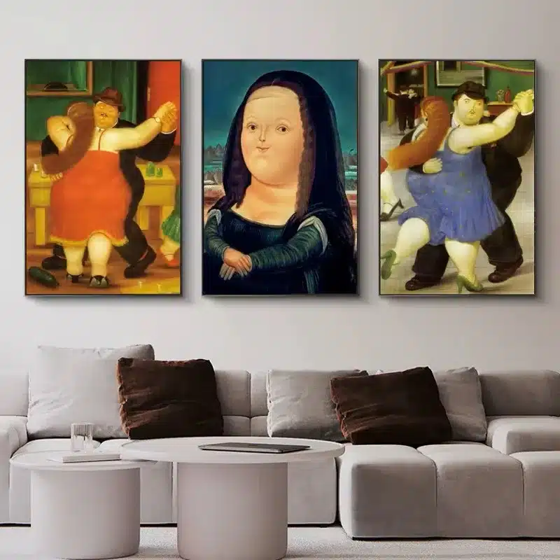 Funny Mona Lisa Canvas Art Painting Print on Canvas