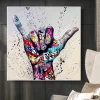 Graffiti Art The Shake Sign Modern Abstract Wall Art Printed on Canvas