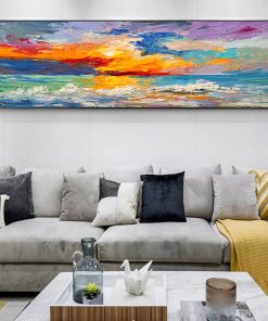 Colorful Abstract Art Oil Painting Printed on Canvas