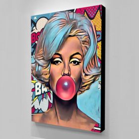 Pop Art Comic Illustration Marilyn Monroe Printed on Canvas