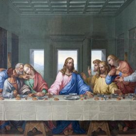 The Last Supper of Jesus and His Disciples Oil Painting, Wall Art Printed on Canvas