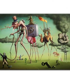 "The American Dream" by By Salvador Dali Wall Art Canvas Paintings Famous Artwork Reproductions Wall Pictures For Living Room