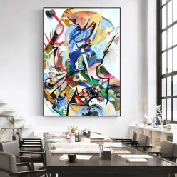 Wassily Kandinsky Abstract Art Painting, Famous Artwork Home Decoration Printed on Canvas