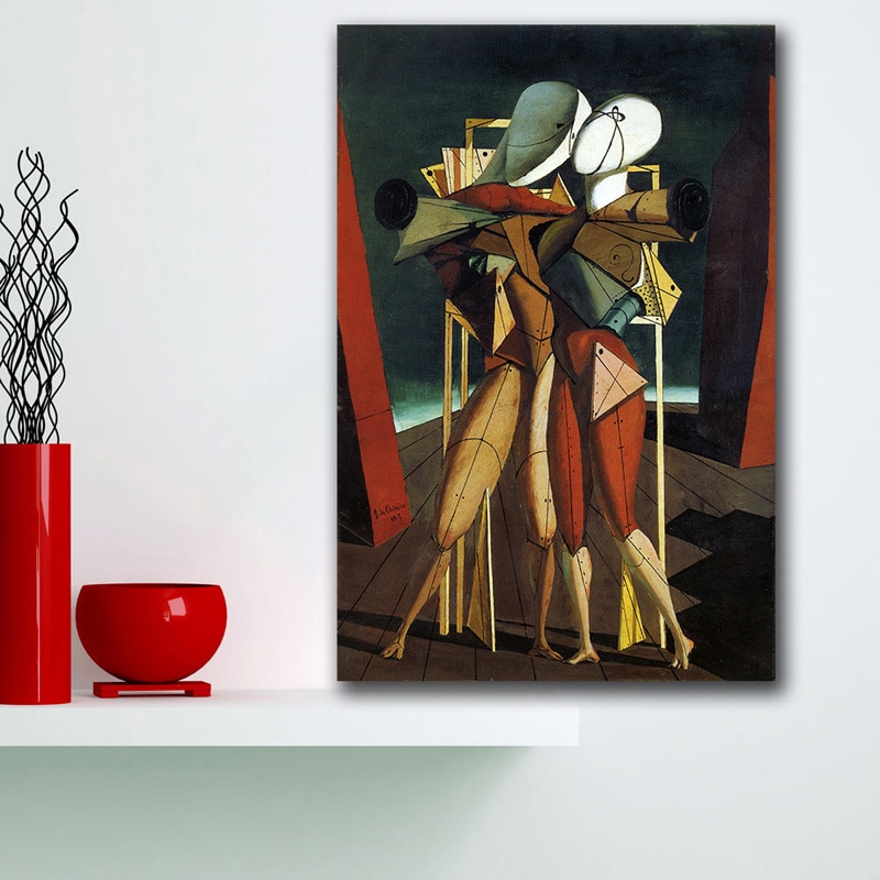 Hector and Andromache by De Chirico Printed on