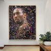 Mosaic Illustration Art Painting of Basketball Star Kobe Bryant