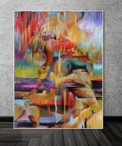 Abstract Figure Fine Art Painting by Timothy M Parker - Printed on Canvas