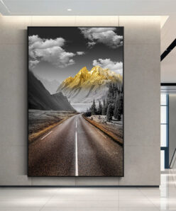 A Wonderful Nature Scenery Of Road Landscape - Print on Canvas