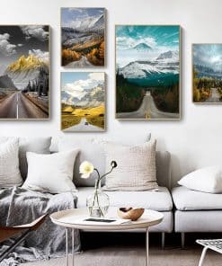 Nature Scenery Of Road Landscape Printed on Canvas