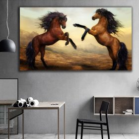 Beautiful Horses Artwork for Home Decoration Printed on Canvas