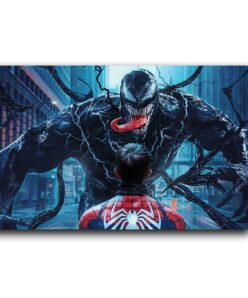 Venom The enemy of Spiderman Digital Art Painting Printed on Canvas