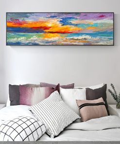 Colorful Abstract Art Oil Painting Printed on Canvas