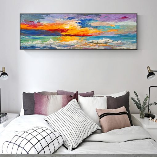 Colorful Abstract Art Oil Painting Printed on Canvas
