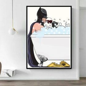 Modern Funny Cartoon Toilet Superhero Posters Movie Canvas Painting Nordic Prints Wall Art Pictures for Kids Living Room Decor