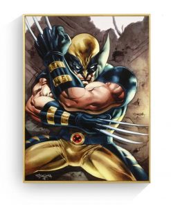 X-Men Origins "Wolverine" The Mutant Human, Retro Comic Art Printed on Canvas