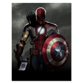 Captain America Superhero " The First Avenger " , Wall Art Picture Printed on Silk Canvas