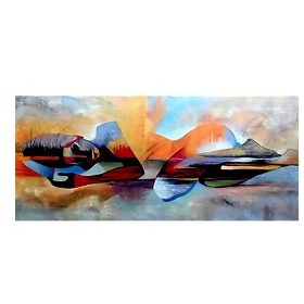 Modern Art Abstract Oil Painting Buddha, Beautiful Wall Art Home Decoration - Print on Canvas
