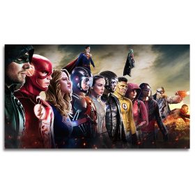 Digital Art of Superheroes in The Arrowverse - Printed on Canvas