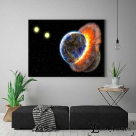 Our Solar System 3D Artwork, Wall Art 3D Print on Canvas