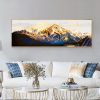 Golden Mountain in The Warmth of The Sun Printed on Canvas