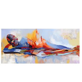 Modern Art Abstract Oil Painting Buddha, Beautiful Wall Art Home Decoration - Print on Canvas