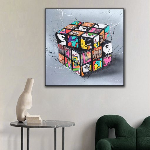 Graffiti Art Canvas Painting Posters And Prints Cuadros Wall Art for Living Room Home Decor (No Frame)