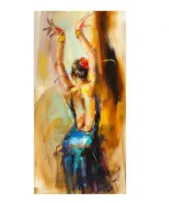 Dancing Girl Abstract Painting Printed on Canvas
