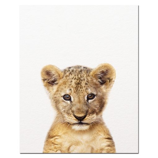 Baby Animal Wall Art Pictures for Kids Bedroom Decoration - Printed on Canvas