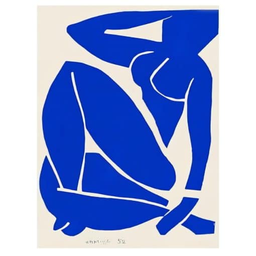 Abstract Blue Nudes Paintings by Henri Matisse Wall Art Printed on Canvas - Image 5