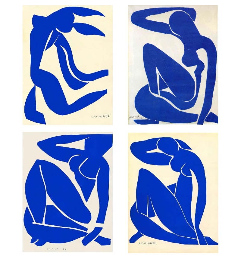 Henri Matisse 1952 Blue Nude. Paper Cut