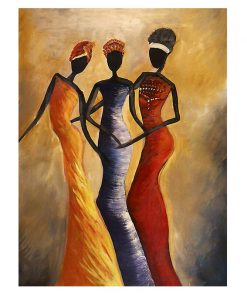 Fashionable African woman Art Painting Print on Canvas