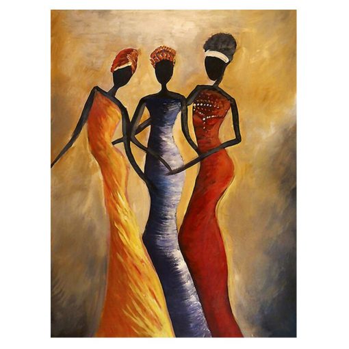 Fashionable African woman Art Painting Print on Canvas