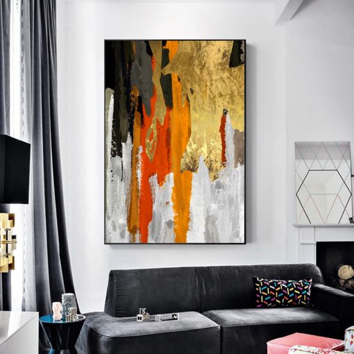 Wall Art Decor Abstract Colorful Painting, Printed on Canvas
