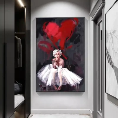 Marilyn Monroe Oil Painting Abstract Wall Art Printed on Canvas