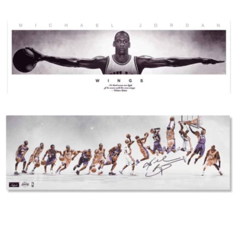 Basketball Star Kobe Bryant's Evolution Printed on Canvas