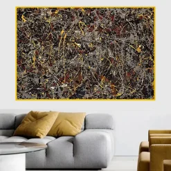 Modern Abstract Artwork Elegant Wall Art Printed on Canvas - Image 3