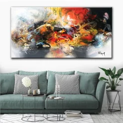Modern Abstract Oil Painting Wall Art Printed on Canvas