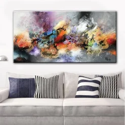 Modern Abstract Oil Painting Wall Art Printed on Canvas